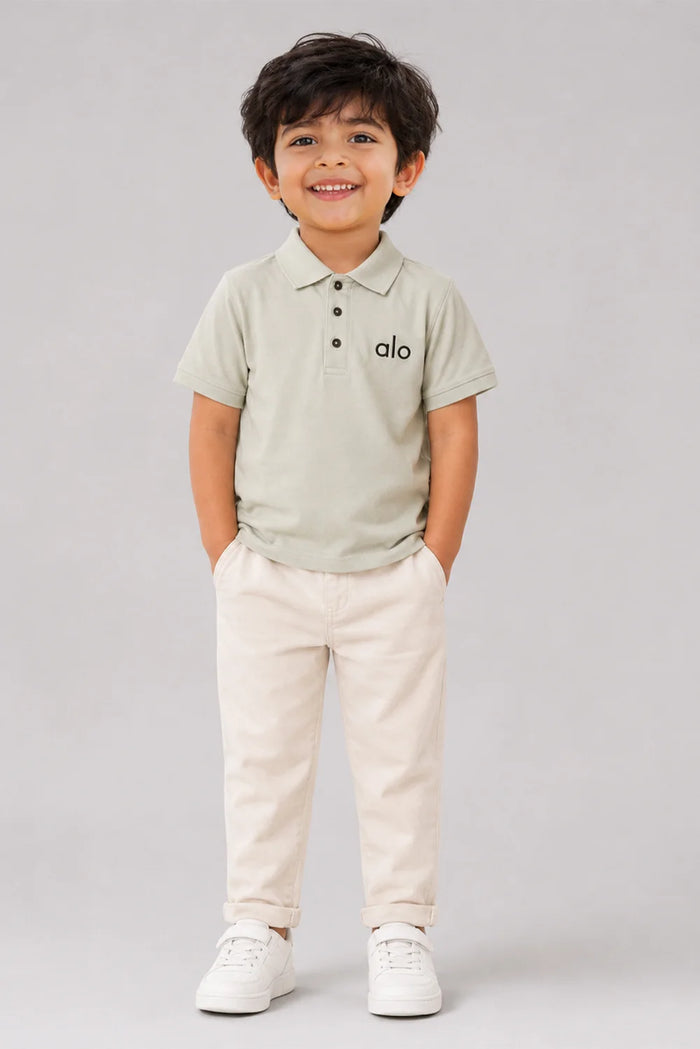 Boys Mint Green Polo T-Shirt
