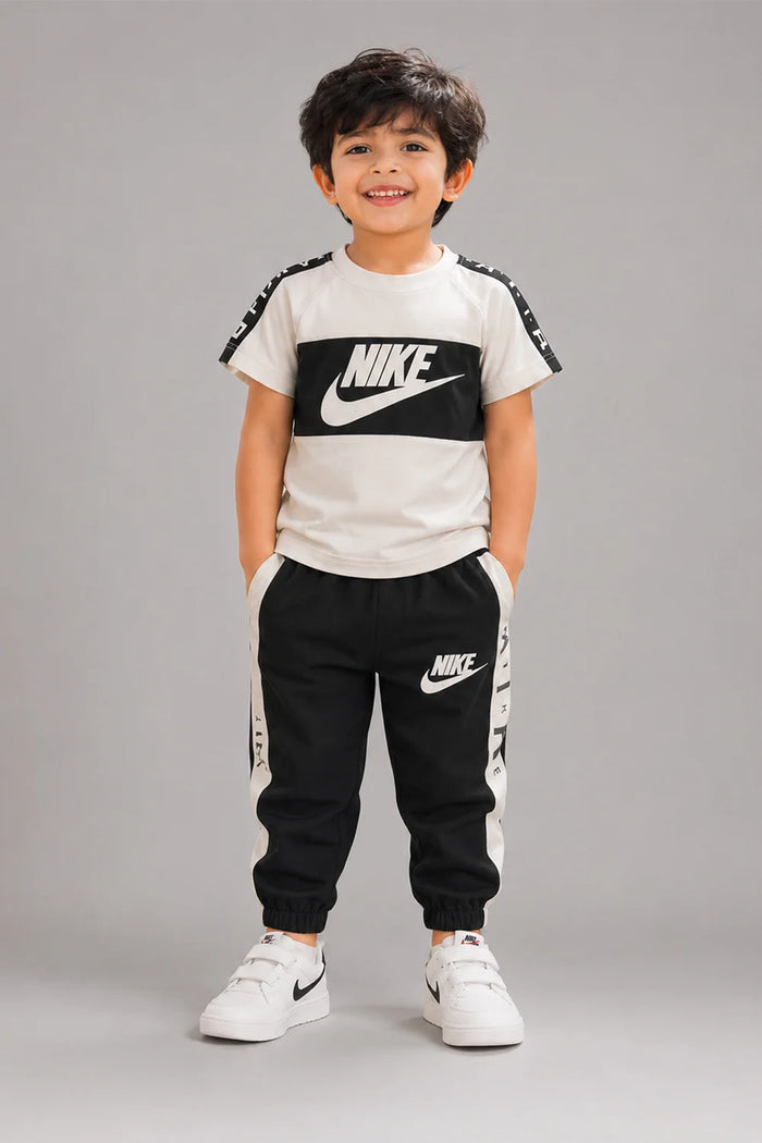 Nike Boys Black & White Co-Ord Set