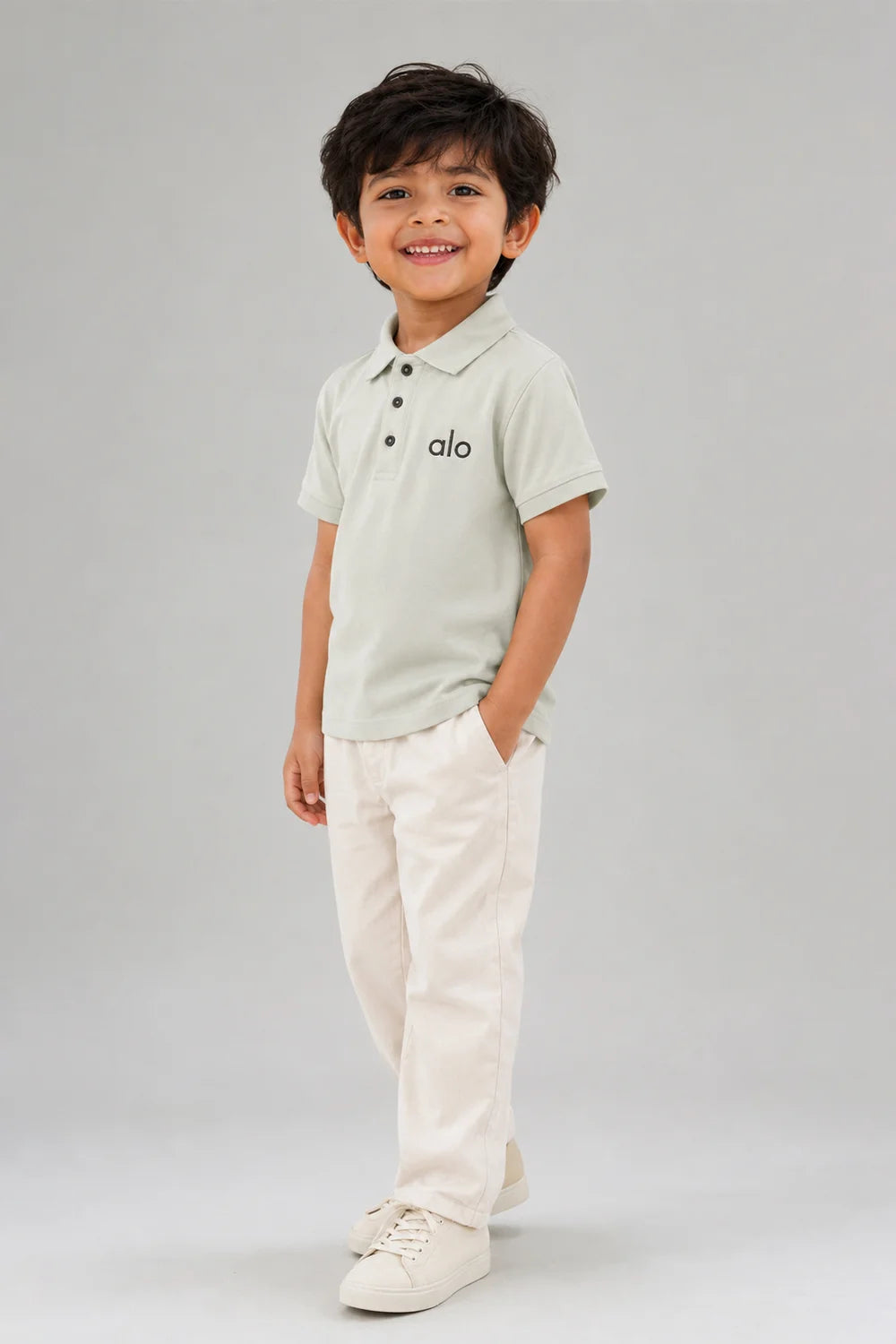 Boys Mint Green Polo T-Shirt