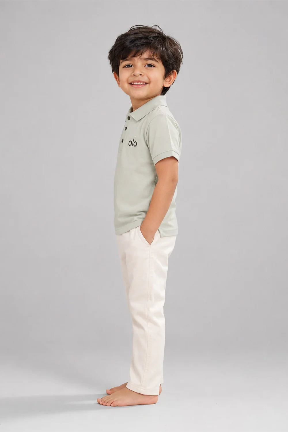 Boys Mint Green Polo T-Shirt