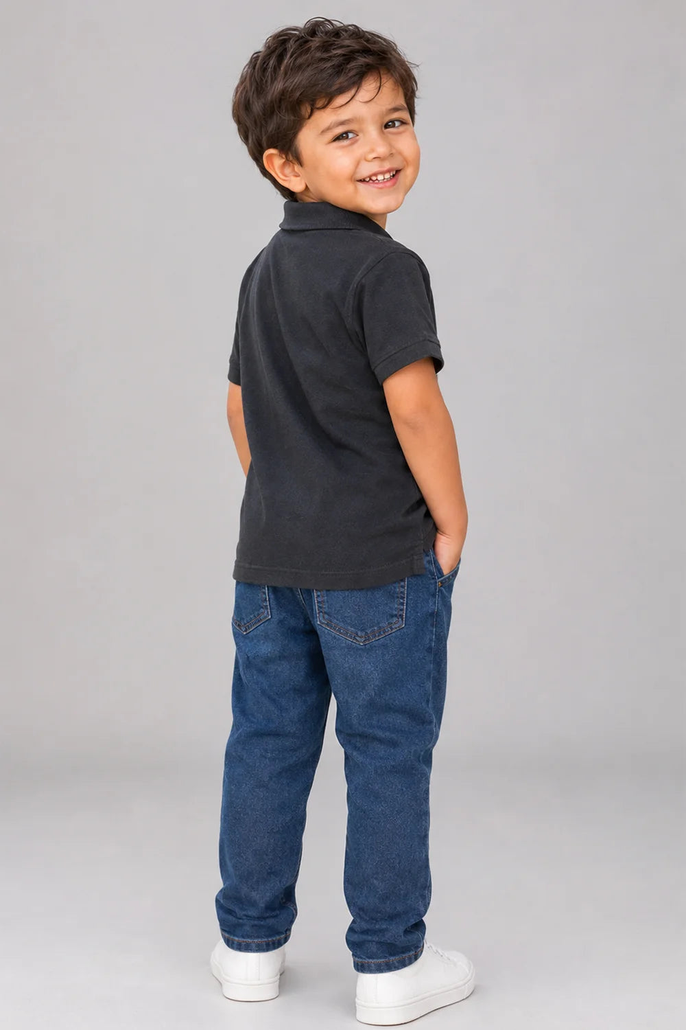 Prada Kids Black Polo T-Shirt
