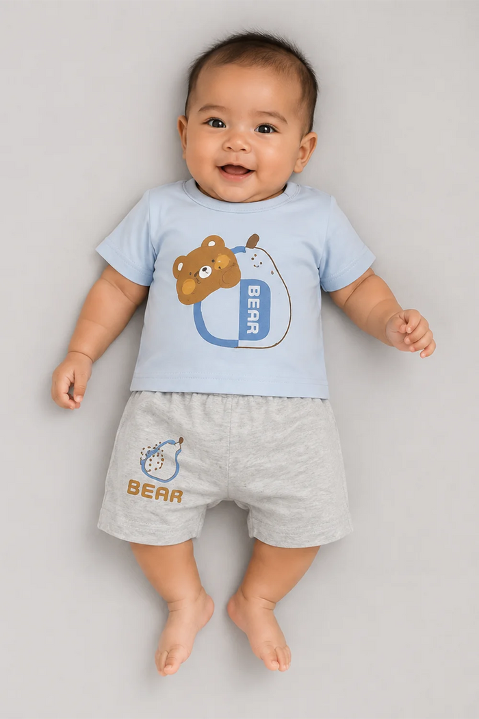 Baby Bear & Pear Cotton Co-Ord Set
