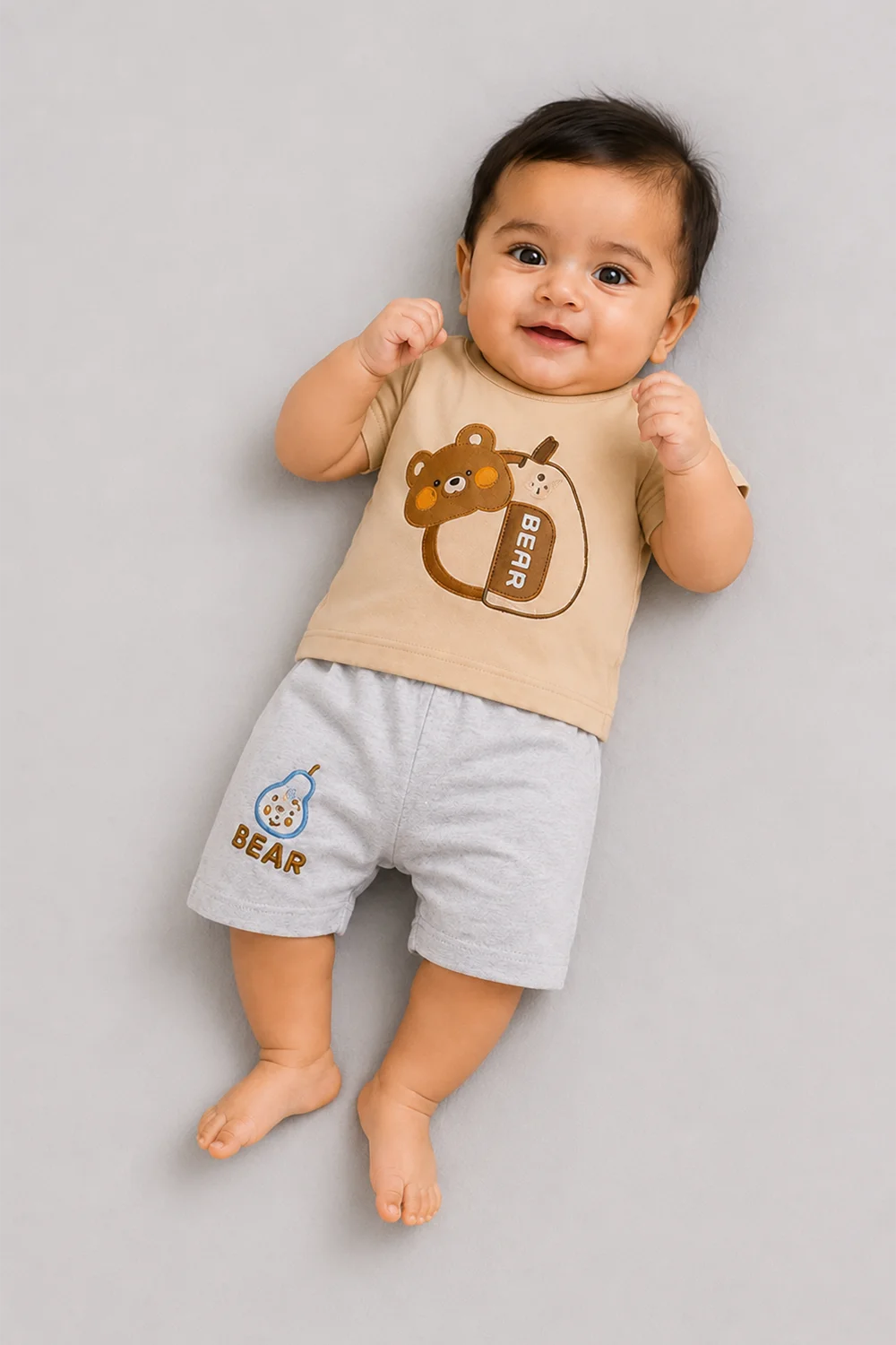 Baby Bear & Pear Cotton Co-Ord Set