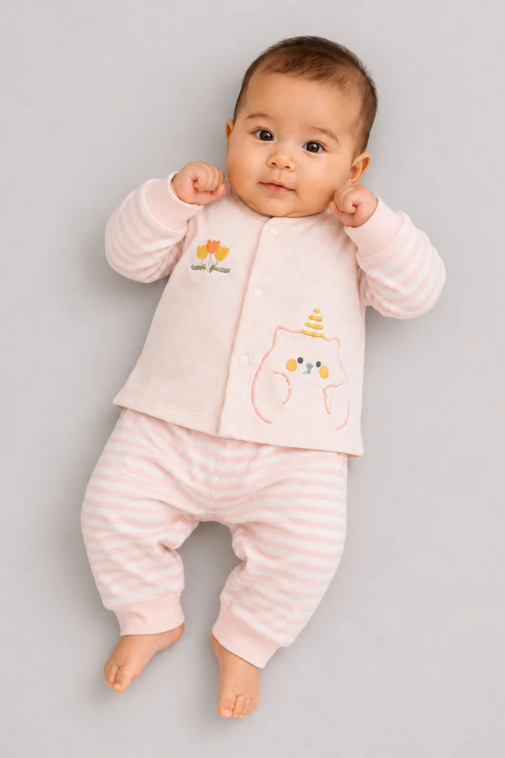 Baby Pink Bear Lounge Set