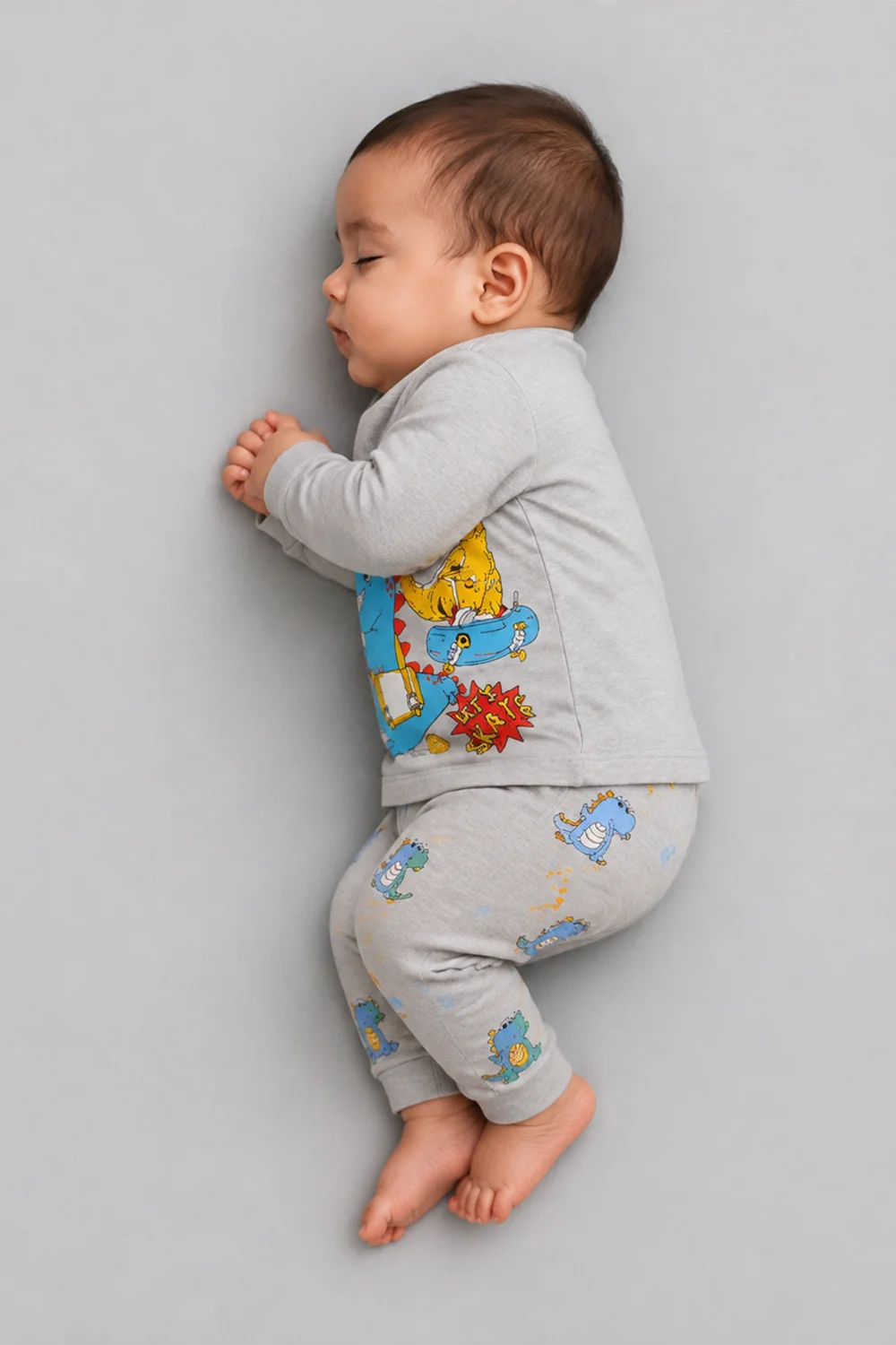 Boys Dino Print Cotton 2-Piece Set