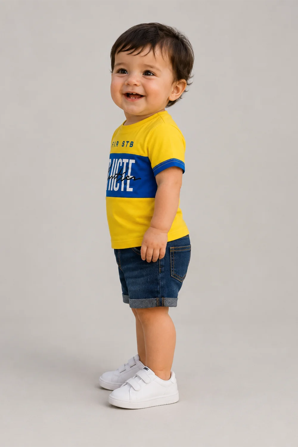 Boys Yellow & Blue Graphic T-Shirt Set