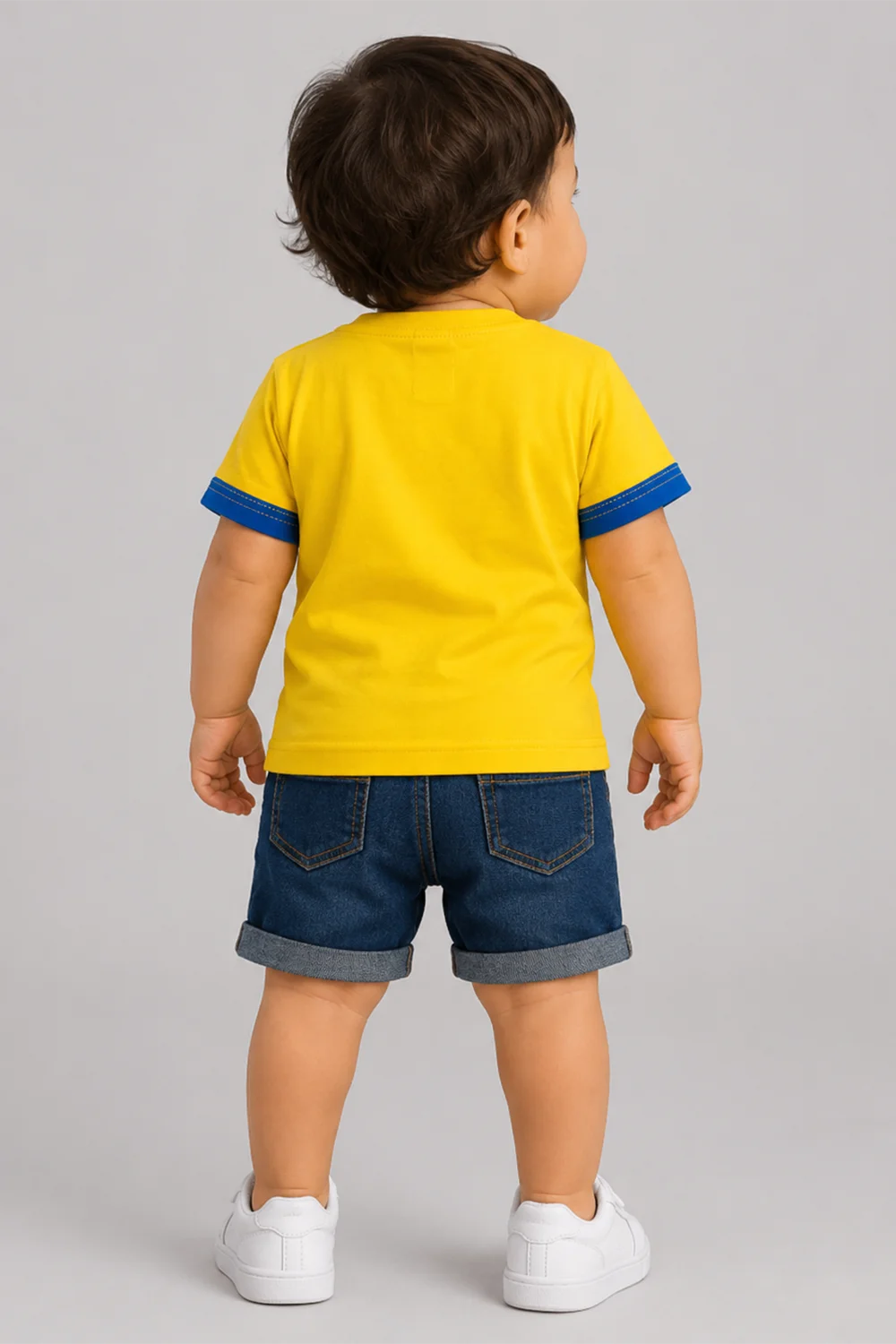 Boys Yellow & Blue Graphic T-Shirt Set